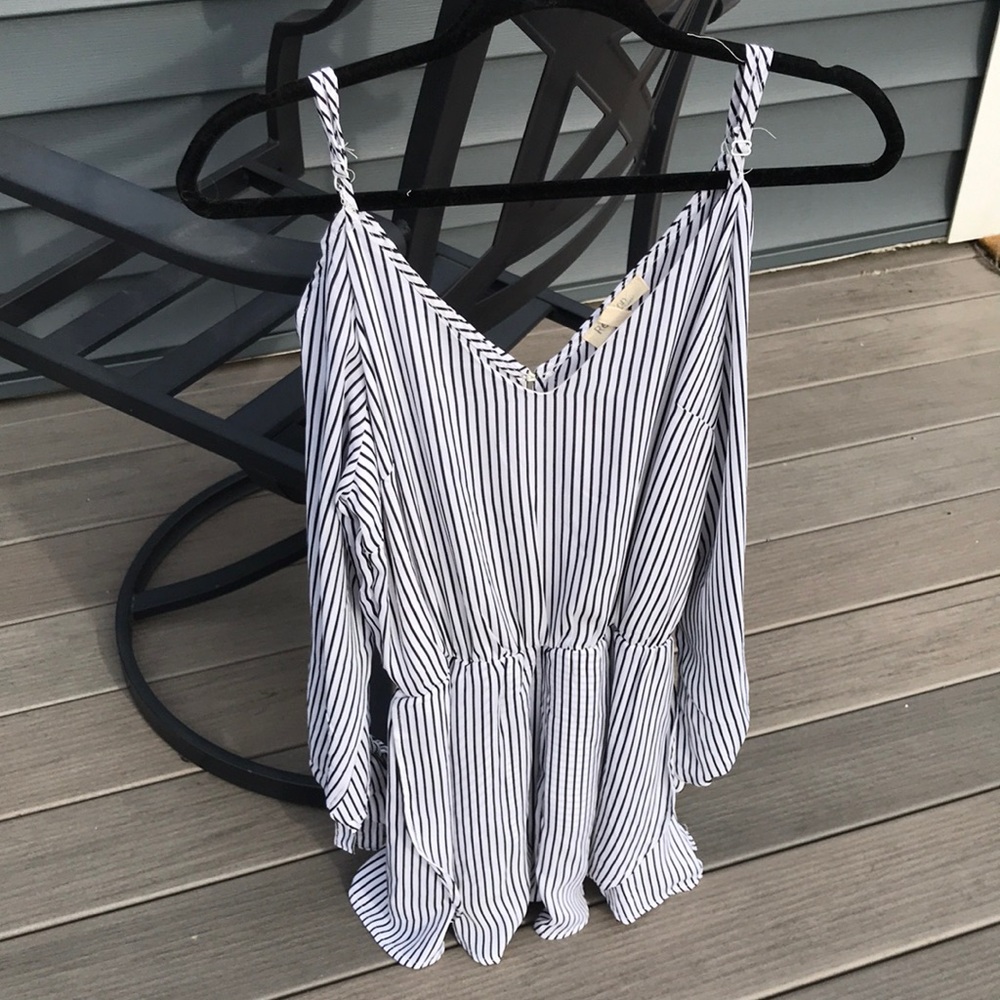 Striped romper